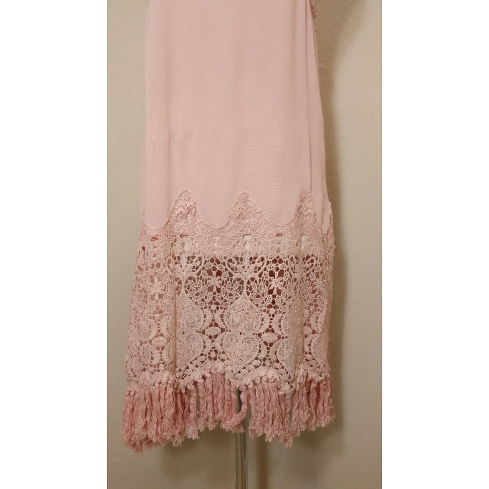 Blush toned Festival Bohemian cover up vest - Picture 2 of 7